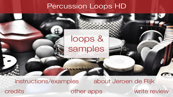 Percussion Loops HD app Jeroen de Rijk