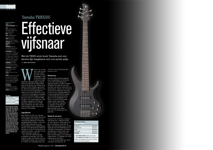 Yamaha TRBX505 - Test uit Gitarist 269
