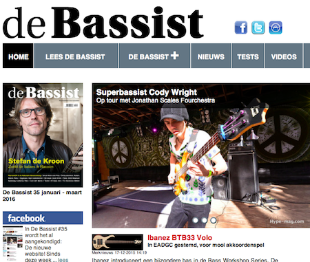 Nieuwe website De Bassist