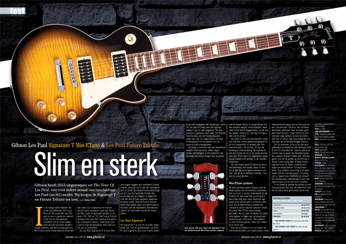 Gibson Les Paul Signature T Min-ETune & Les Paul Future Tribute - Test uit Gitarist 266