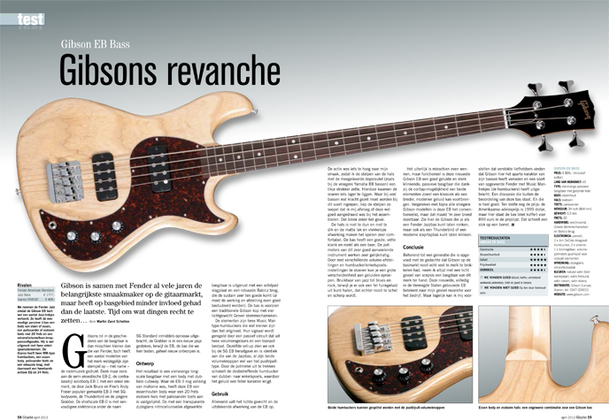 vacature zegen markeerstift Gibson EB Bass - Test uit Gitarist 265 - Gitarist.nl