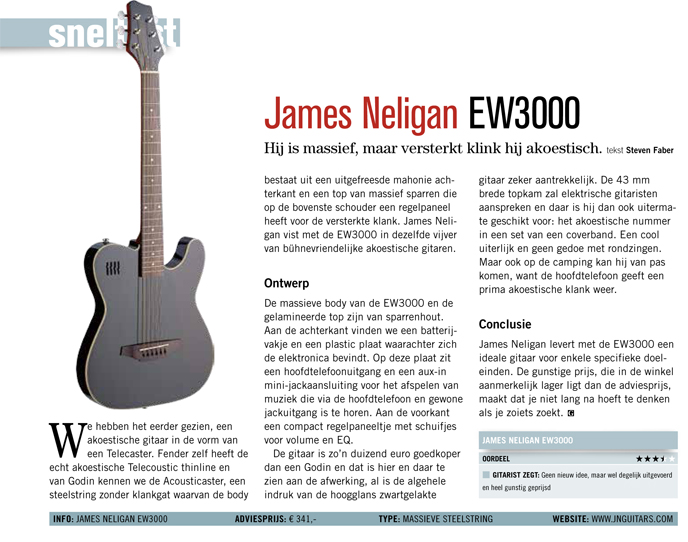 James Neligan EW3000 - Test uit Gitarist 290