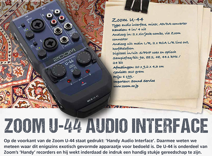 Zoom U-44 Audio interface (en meer!)