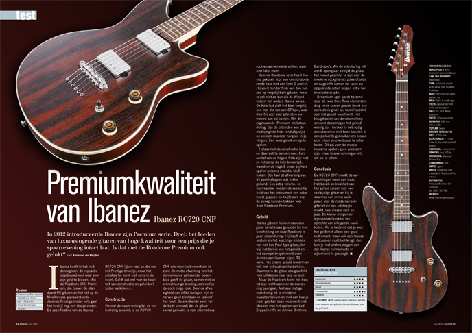 Ibanez RC720 CNF - Test uit Gitarist 291
