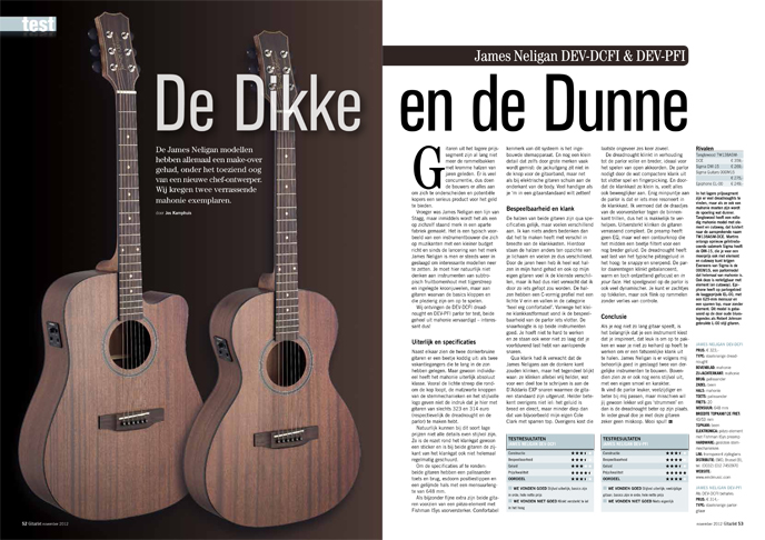 Sophie puberteit zoals dat James Neligan DEV-DCFI & DEV-PFI - Test uit Gitarist 260 - Gitarist.nl