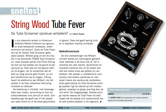 String Wood Tube Fever - test uit Gitarist 322