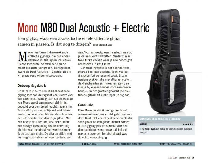 Mono M80 Dual Acoustic + Electric - test uit Gitarist 301