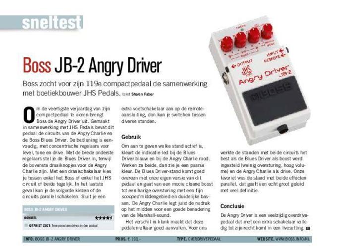 Boss JB-2 - test uit Gitarist 321