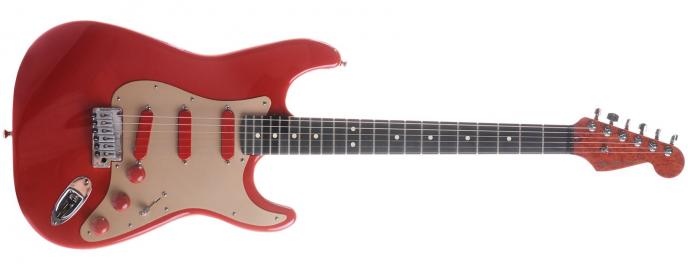 Gitaarverhaal: 1994 Fender Stratocaster 40th Anniversary Alloy Aluminum Corvette Red 