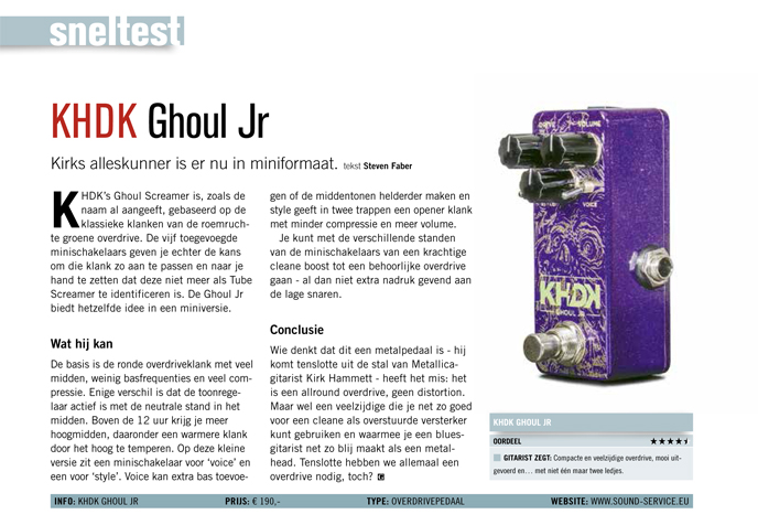KHDK Ghoul Jr - test uit Gitarist 323
