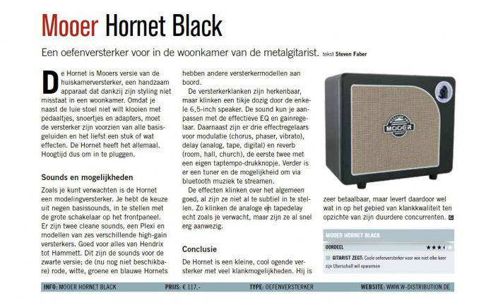 Mooer Hornet Black - test uit Gitarist 327