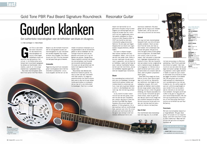 Gold Tone PBR Paul Beard Signature Roundneck Resonator Guitar - test uit Gitarist 332