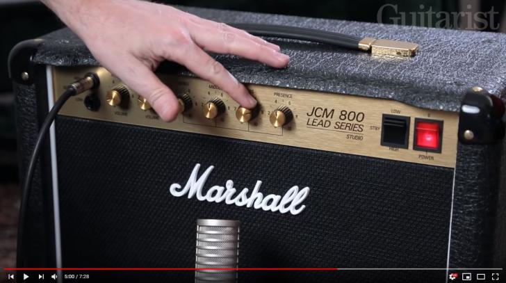 Video bij de Marshall test in Gitarist 339
