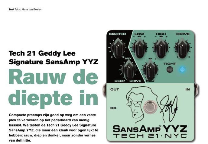 Tech 21 Geddy Lee Signature Sansamp YYZ