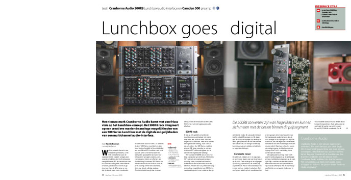 Cranborne Audio 500R8 Lunchbox/audio-interface en Camden 500 preamp