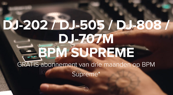 Gratis abonnement op BPM Supreme bij aankoop van een Roland DJ controller