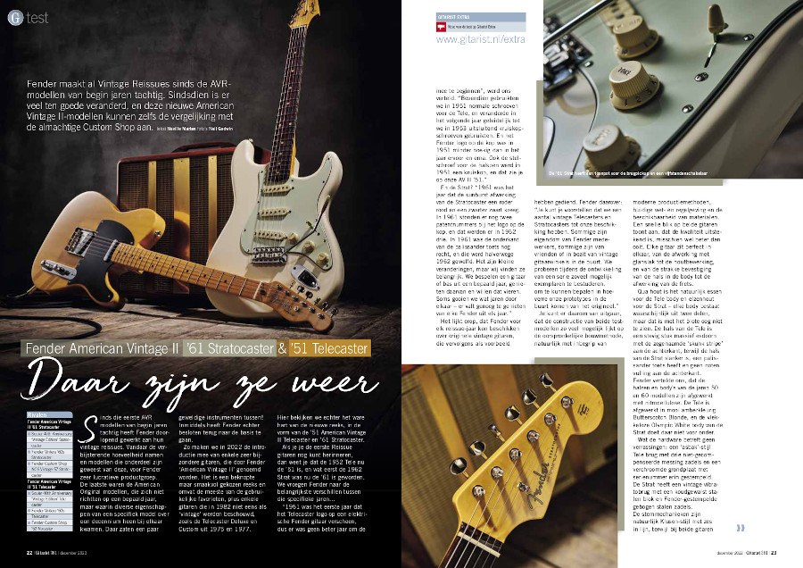 Fender American Vintage II ’61 Stratocaster & ’51 Telecaster - test uit Gitarist 381