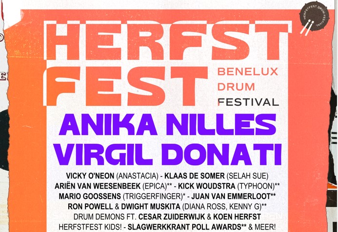 Schitterende lineup Benelux Drumfestival Herfstfest  in Antwerpen (7-10) en Den Haag (8-10)
