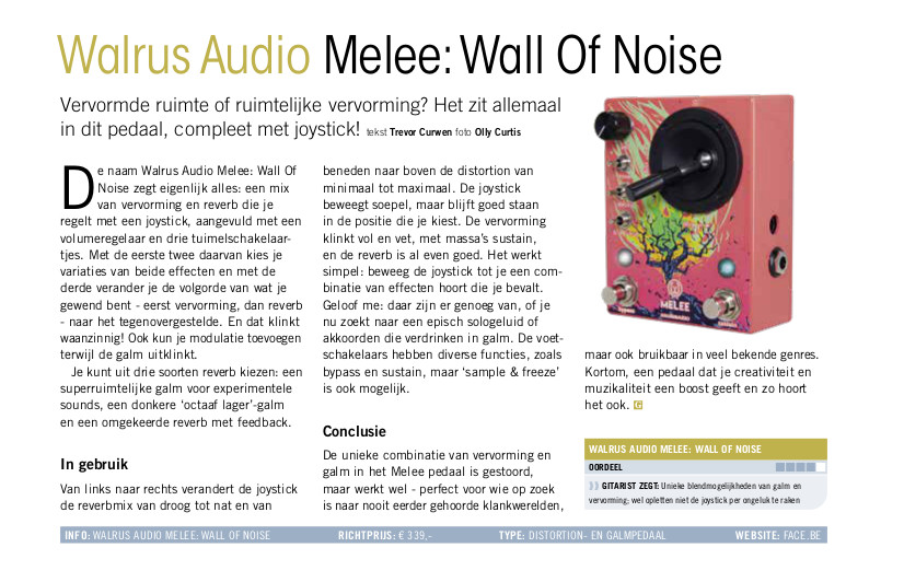 Walrus Audio Melee: Wall Of Noise - test uit Gitarist 386