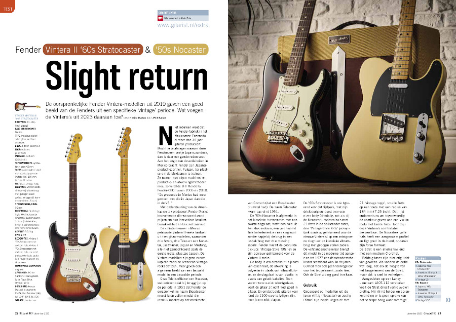 Fender Vintera II ‘60s Stratocaster & ‘50s Nocaster - test uit Gitarist 393