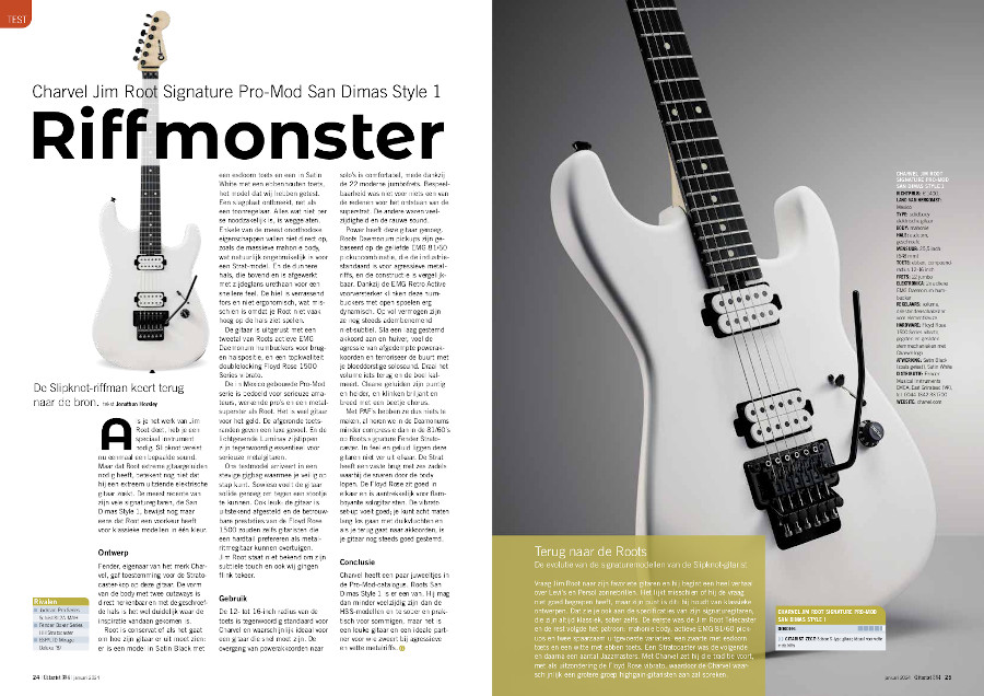 Charvel Jim Root Signature Pro-Mod San Dimas Style 1 - test uit Gitarist 394