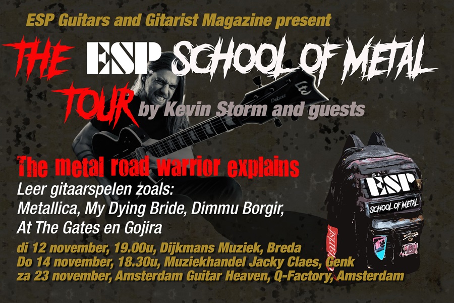 The ESP School of Metal Tour - 12 t/m 23 november - Breda - Genk - Amsterdam