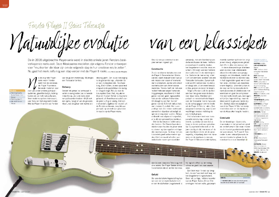 Fender Player II Series Telecaster - test uit Gitarist 402